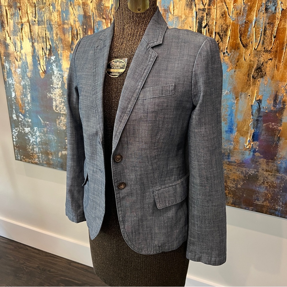 J. Crew Factory Chambray Blazer